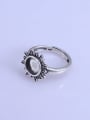 thumb 925 Sterling Silver Round Ring Setting Stone size: 8*8mm 1