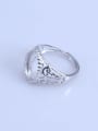 thumb 925 Sterling Silver 18K White Gold Plated Geometric Ring Setting Stone size: 8*10 10*14 11*15 12*15 13*18MM 1