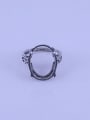 thumb 925 Sterling Silver Geometric Ring Setting Stone size: 14*19mm 0