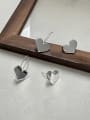 thumb 925 Sterling Silver Smooth  Heart Minimalist Stud Earring 0