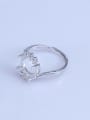 thumb 925 Sterling Silver 18K White Gold Plated Round Ring Setting Stone size: 9*11mm 1