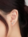 thumb 925 Sterling Silver Cubic Zirconia Geometric Minimalist Stud Earring 2