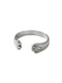 thumb 925 Sterling Silver Irregular Vintage Cat Claw  Band Ring 3