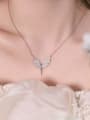 thumb 925 Sterling Silver Cubic Zirconia Wing Dainty Necklace 1