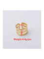 thumb Stainless steel Multi-layer hollow U-shaped Minimalist Band Ring 2