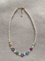 thumb Freshwater Pearl Multi Color Irregular Bohemia   Handmade Beading  Necklace 0