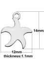 thumb Stainless steel Star Charm Height : 12 mm , Width: 14 mm 1