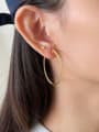 thumb 925 Sterling Silver Cubic Zirconia Geometric Dainty Hoop Earring 2