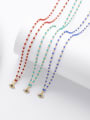 thumb 925 Sterling Silver Enamel Evil Eye Minimalist Necklace 2