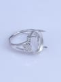 thumb 925 Sterling Silver 18K White Gold Plated Geometric Ring Setting Stone size: 12*16mm 2