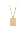 thumb Stainless steel Rectangle Minimalist Necklace 0