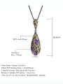 thumb 925 Sterling Silver Amethyst Water Drop Vintage Necklace 1