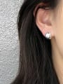 thumb 925 Sterling Silver Minimalist  Smooth Round Ball Stud Earring 1