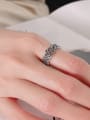 thumb 925 Sterling Silver Hollow Flower Vintage Band Ring 2