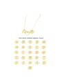 thumb Stainless steel Gold Letter Minimalist Necklace 2