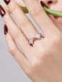 thumb 925 Sterling Silver Shell Clover Minimalist Band Ring 1