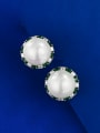 thumb 925 Sterling Silver Cubic Zirconia Round Luxury Stud Earring 0