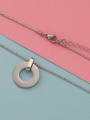 thumb Stainless steel Round Trend Necklace 2