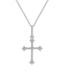 thumb 925 Sterling Silver Cubic Zirconia Cross Minimalist Regligious Necklace 3