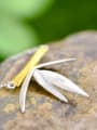 thumb 925 Sterling Silver Bamboo leaves nature fresh design Artisan Necklace 1