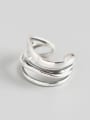 thumb 925 Sterling Silver Geometric Minimalist Stackable Ring 0
