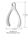 thumb Stainless steel Charm Height : 14.2 mm , Width: 9 mm 1