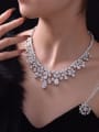 thumb 925 Sterling Silver High Carbon Diamond White Water Drop Luxury Necklace 2