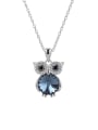 thumb 925 Sterling Silver Crystal Owl Minimalist Necklace 0