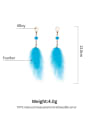 thumb Alloy Feather Feather Bohemia Hand-Woven Drop Earring 2