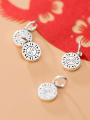 thumb 925 Sterling Silver round Charm diameter : 8mm 2