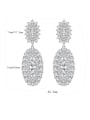 thumb 925 Sterling Silver Cubic Zirconia Geometric Statement Cluster Earring 4