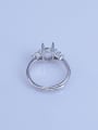 thumb 925 Sterling Silver 18K White Gold Plated Round Ring Setting Stone size: 7*9mm 2