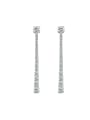 thumb 925 Sterling Silver Cubic Zirconia Geometric Long Luxury Cluster Earring 0