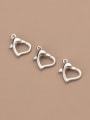 thumb 925 Sterling Silver Heart Spring  Buckle Ring Clasp 2
