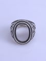 thumb 925 Sterling Silver Geometric Ring Setting Stone size: 13*18mm 0