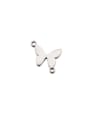 thumb Stainless Steel Plane Cut Double Hole Butterfly Bracelet Necklace Pendant 0