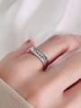 thumb 925 Sterling Silver Geometric Letter Vintage Band Ring 2