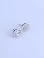 thumb 925 Sterling Silver 18K White Gold Plated Oval Earring Setting Stone size: 5*7mm 1