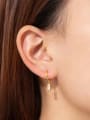 thumb 925 Sterling Silver Cubic Zirconia Geometric Trend Stud Earring 1