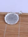 thumb 925 Sterling Silver Rhodium Plated Crown Pendant Setting Stone size: 20*20mm 2