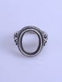thumb 925 Sterling Silver Oval Ring Setting Stone size: 12*16mm 0