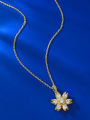 thumb 925 Sterling Silver Cubic Zirconia Daisy Flower Dainty Necklace 0