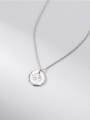 thumb 925 Sterling Silver Minimalist  Sunflower Round Card Pendant Necklace 2