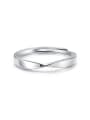 thumb 925 Sterling Silver Geometric Couple Ring 0