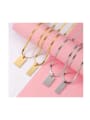 thumb Stainless steel Rectangle Minimalist Necklace 1