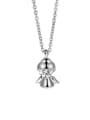 thumb 925 Sterling Silver Cubic Zirconia Angel Necklace 0