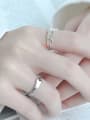 thumb 925 Sterling Silver Double Layer Heart Minimalist Stackable Ring 1