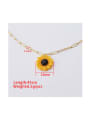thumb Stainless steel Resin Flower Cute Necklace 1