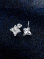 thumb 925 Sterling Silver High Carbon Diamond Flower Dainty Stud Earring 3