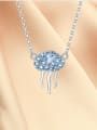 thumb 925 Sterling Silver Swiss Blue Topaz Animal Artisan Necklace 0